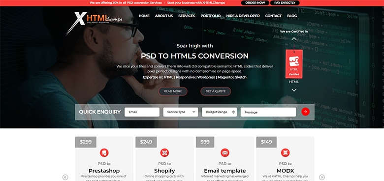 PSD to WordPress Conversion Price