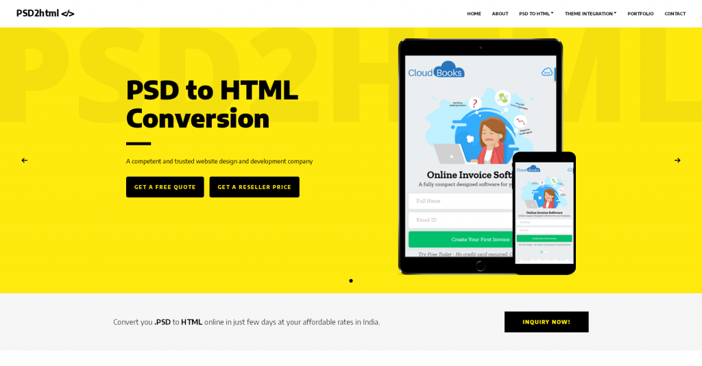 PSD to HTML Conversion Services