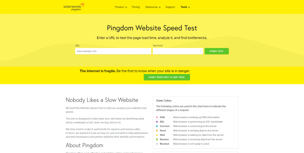 Pingdom Website Speed Test