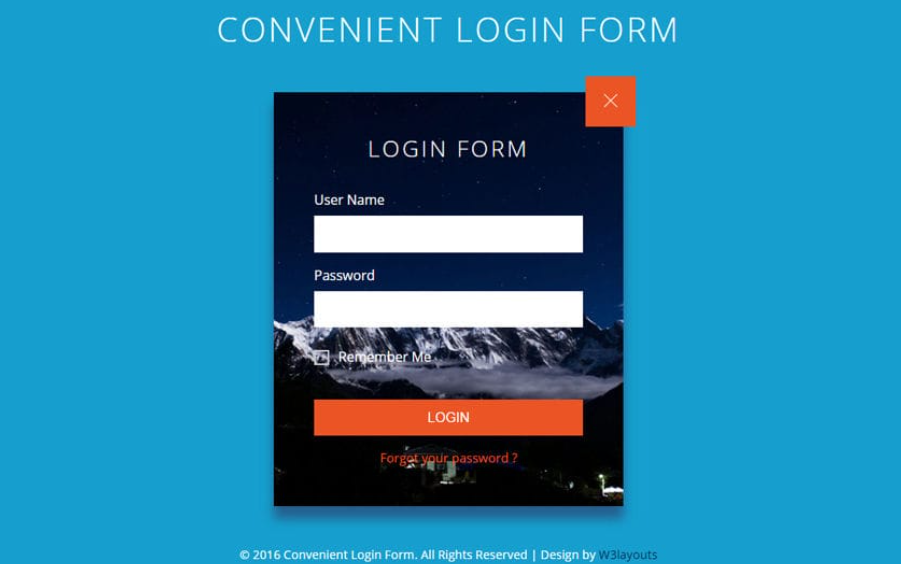 Convenient Login Form