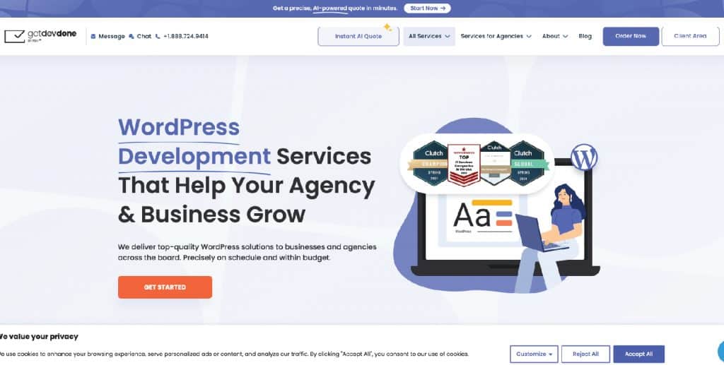 PSD to WordPress Service Provider - GetDevDone