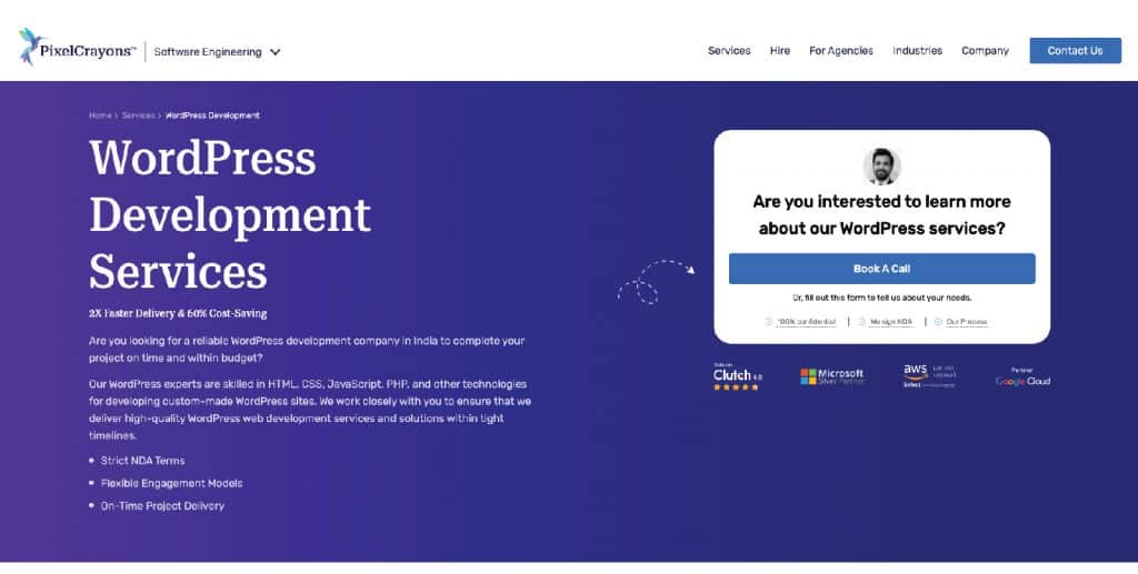 PSD to WordPress Company - Pixel Crayons