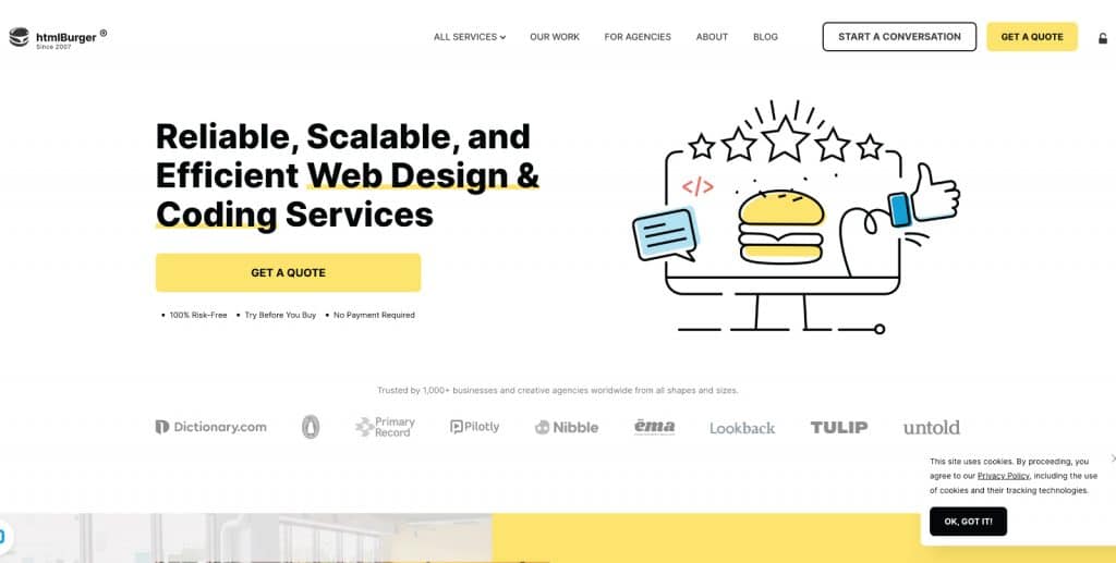 PSD to WordPress Company - HTMLBurger